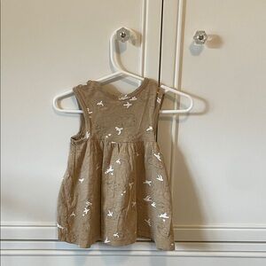 Rylee + Cru Layla dress with matching bloomers birds and clouds 3-6M